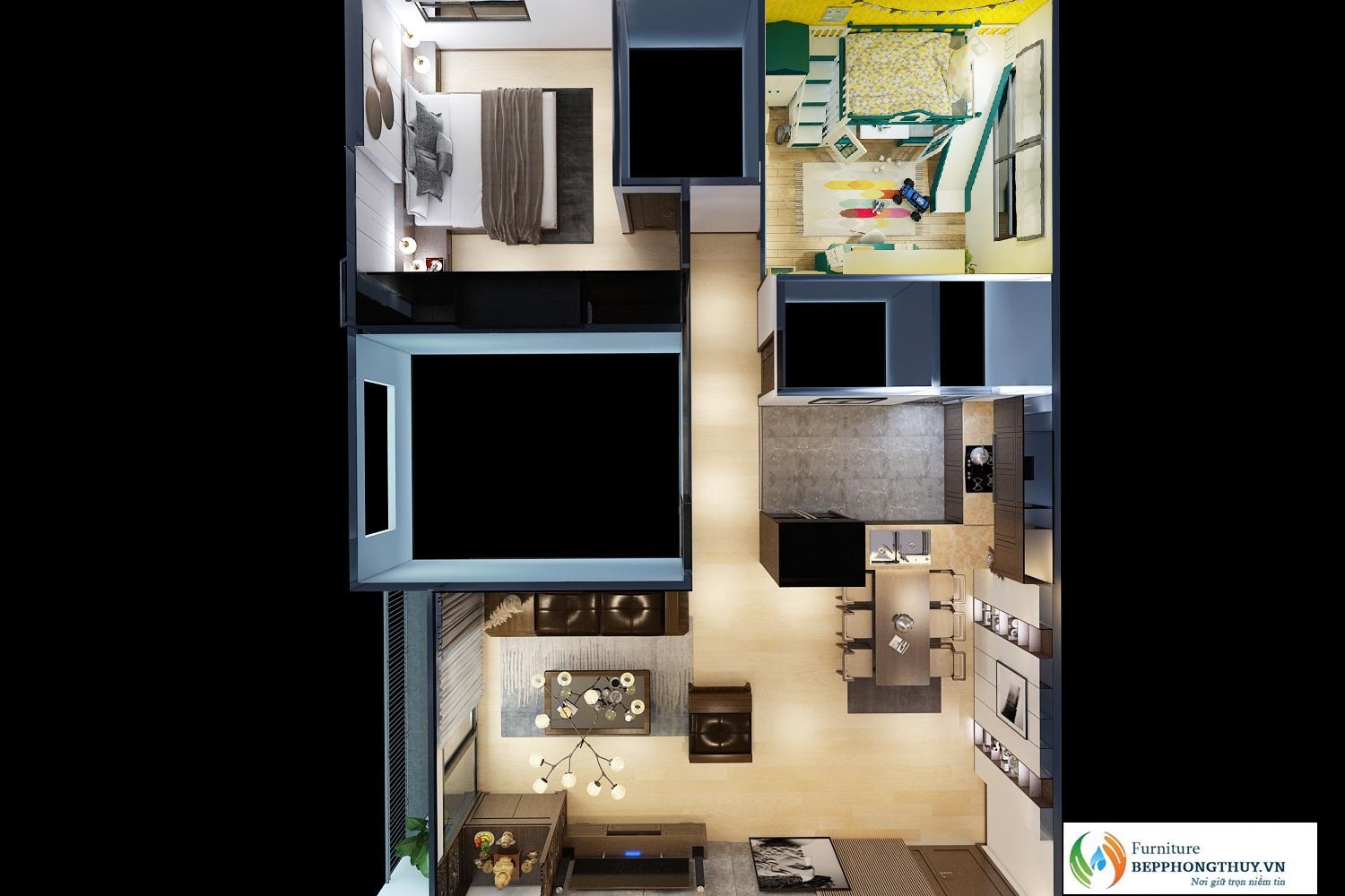 Thiết kế nội thất chung cư emerald mỹ đình 1