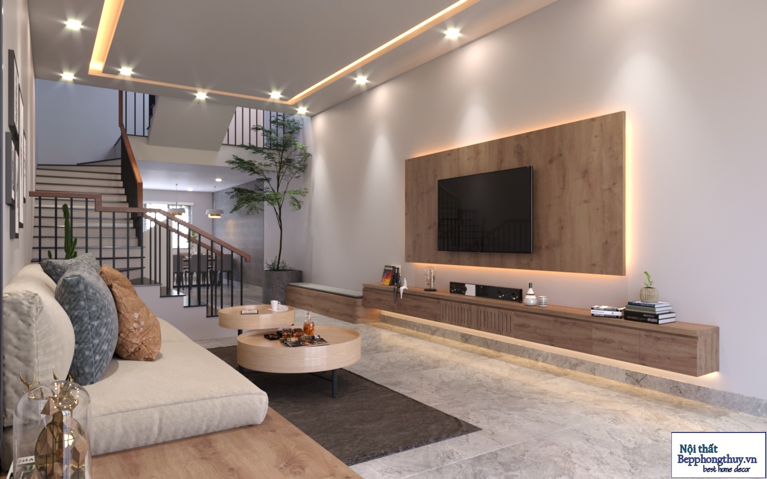 Thiết kế nội thất nhà phố Móng Cái 2